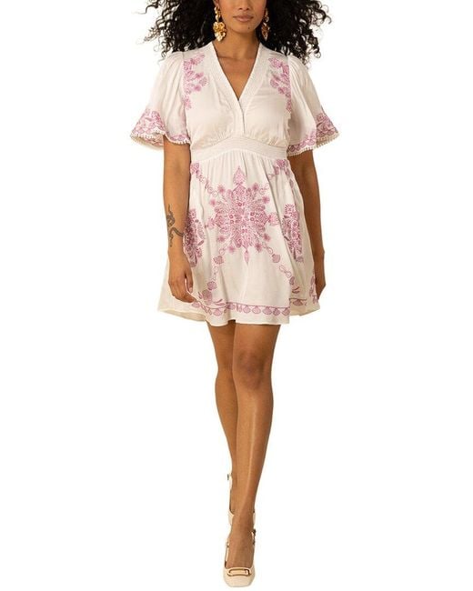 Hale Bob Natural Elora Mini Dress