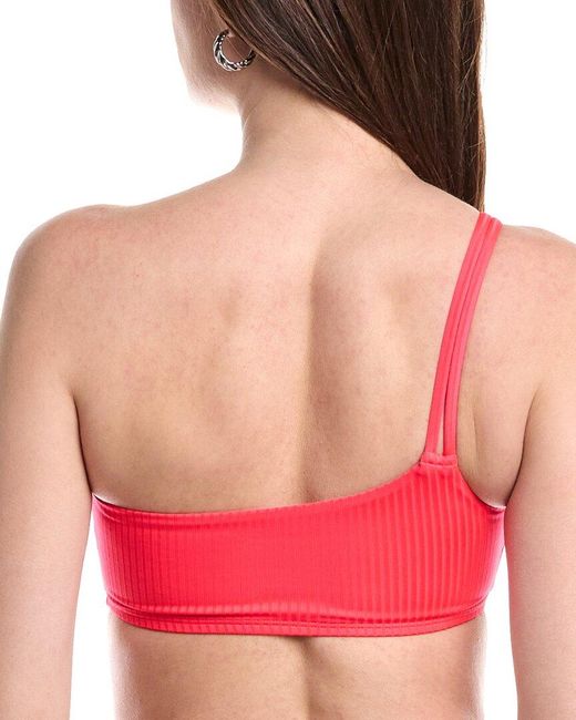 Vitamin A Pink Cosmo One-Shoulder Bikini Top