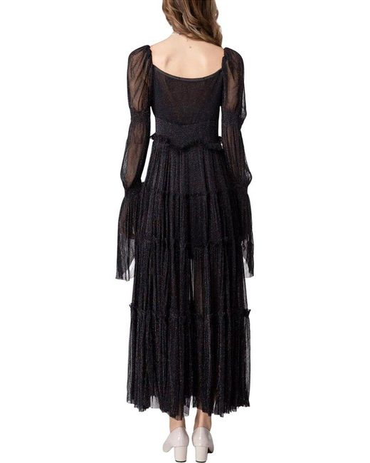 BURRYCO Black Solid Maxi Dress