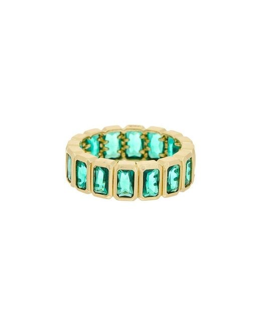 Juvell Green 18K Plated Topaz Ring