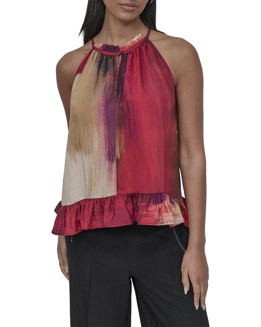 DKNY Red Halter Top