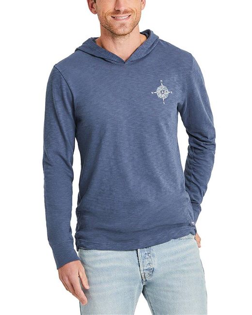 Life Is Good. Blue Slub Hoodie for men