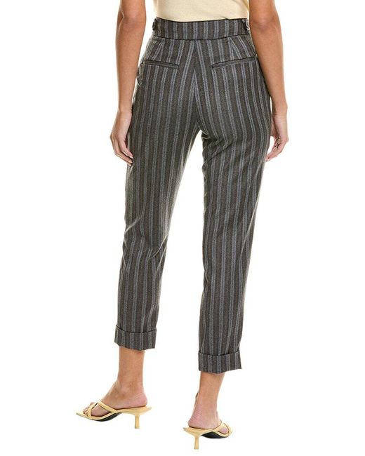 Peserico Gray Wool Pant
