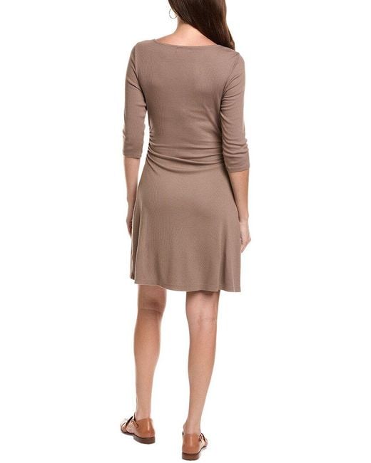 Michael Stars Brown Meghan Fitted Mini Dress