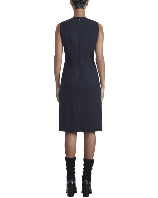 Lafayette 148 New York Blue Harpson Wool-Blend Dress