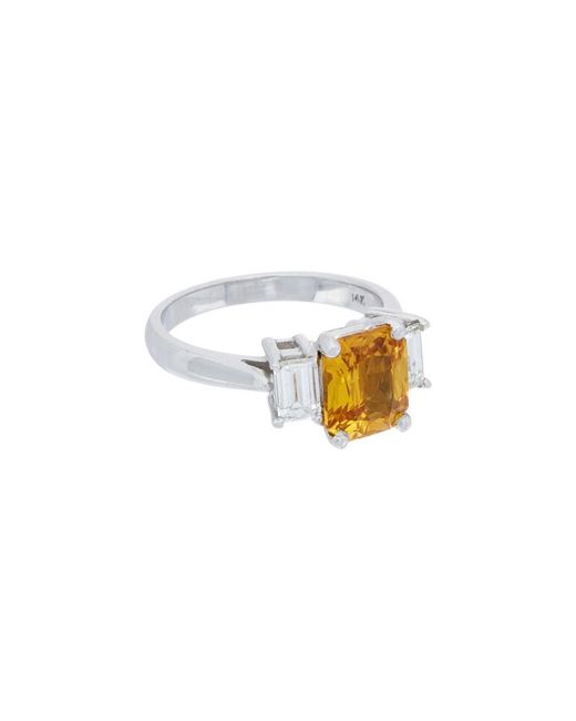 Diana M White Fine Jewelry 18k 1.70 Ct. Tw. Diamond & Sapphire Ring