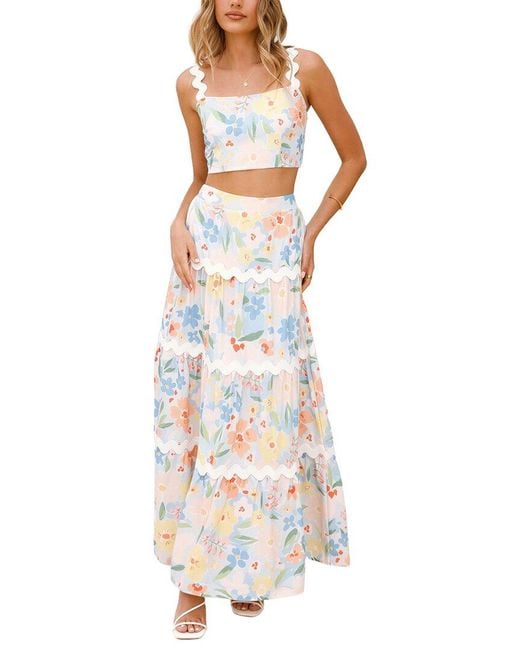 FASHION FLORIDA White Top & Skirt Set