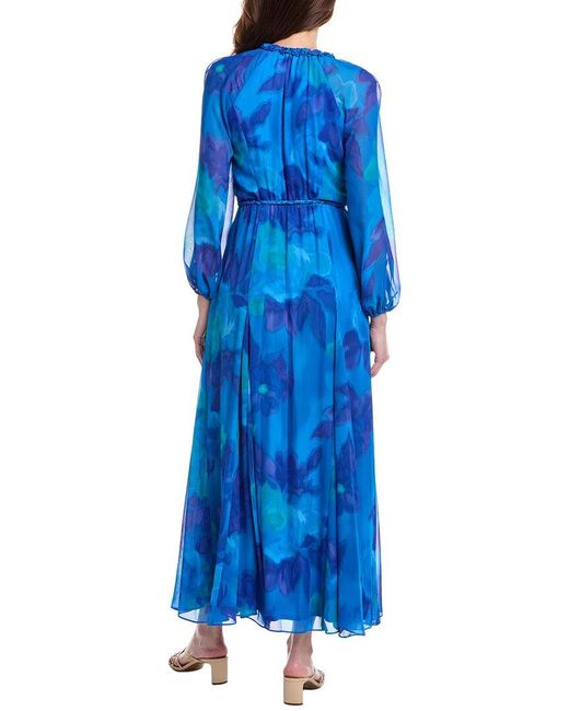 Taylor Blue Chiffon Maxi Dress