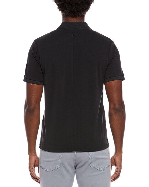Rag & Bone Black Slim Pique Polo Shirt for men