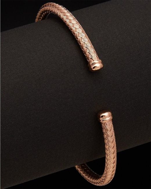 Meshmerise Black 18k Over Silver 0.16 Ct. Tw. Diamond Bangle Bracelet