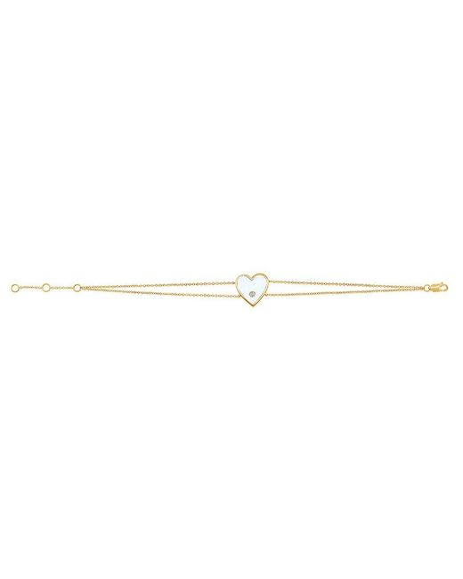 Sabrina Designs White 14K 0.02 Ct. Tw. Diamond Heart Bracelet