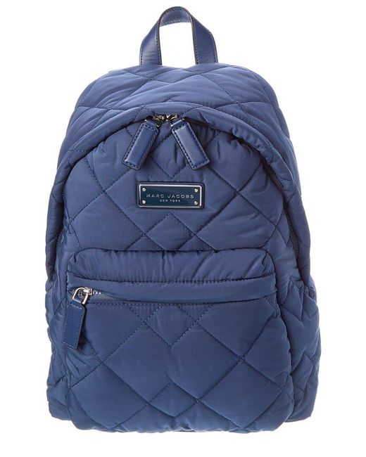 Marc Jacobs Blue Quilted Nylon Backpack