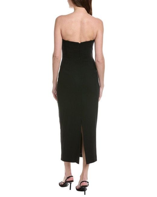 Lela Rose Black Wool-Blend Sheath Dress