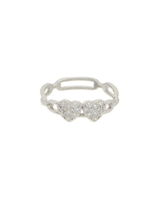 Meshmerise White 18K Over Cz Ring