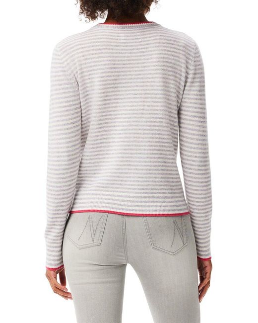 NIC+ZOE Gray Nic+zoe Easy Stripe Cashmere Sweater