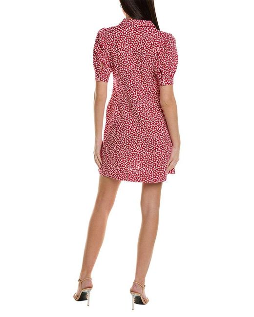 Boden Red Button Jersey Mini Tea Dress