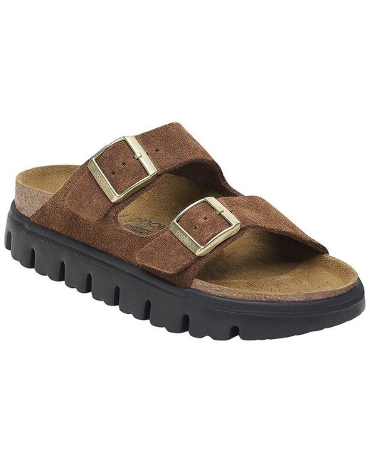 Birkenstock Brown Papillio By Arizona Chunky Suede Sandal