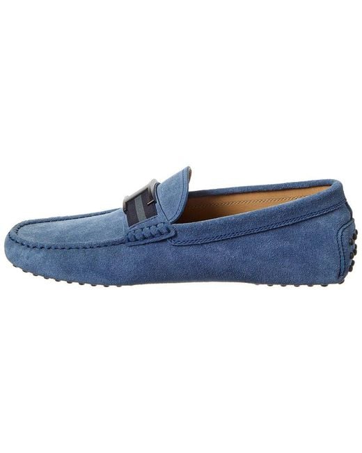 Tod's Blue Gommini Suede Loafer for men
