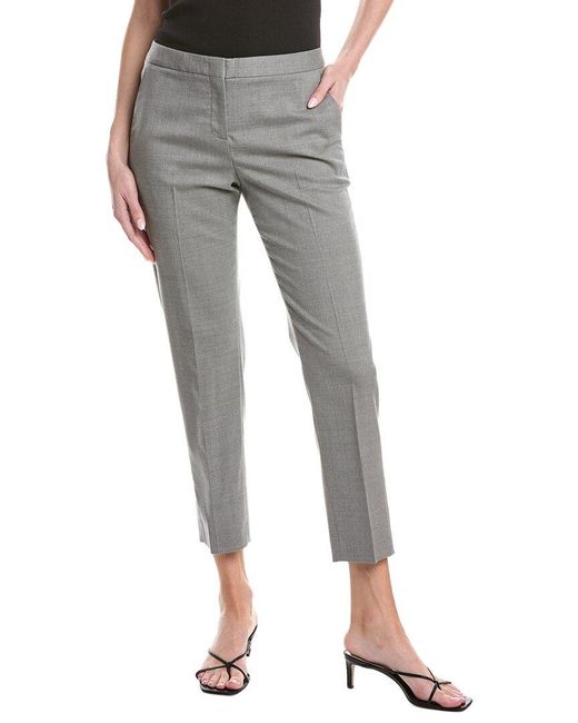 Fabiana Filippi Gray Assisi Slim Frescolana Wool-Blend Pant
