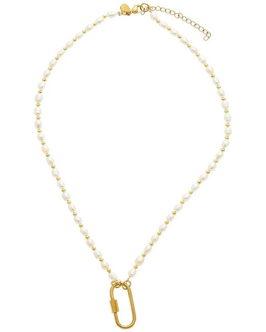 petit moments Metallic Stainless Steel Beaded Necklace