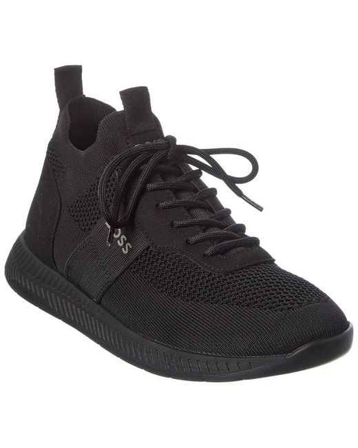 Boss Black Titanium Knit Sneaker for men