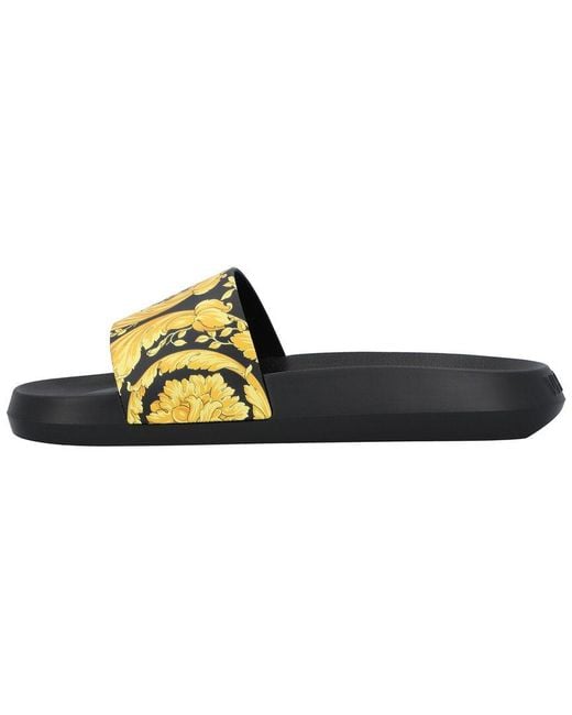 Versace Multicolor Rubber Barocco Bathing Slide (Authentic Pre-Loved) for men