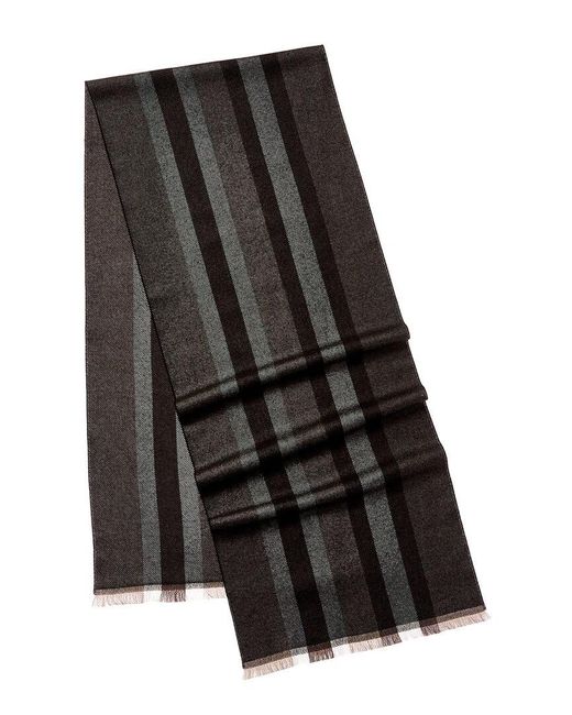 Gucci Black Gg Wool & Silk-Blend Scarf