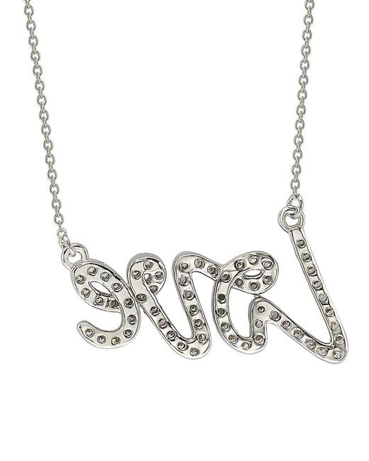 Suzy Levian Metallic 14k 0.30 Ct. Tw. Diamond Love Necklace