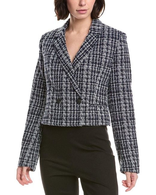 Rag & Bone Blue Elvy Tweed Blazer