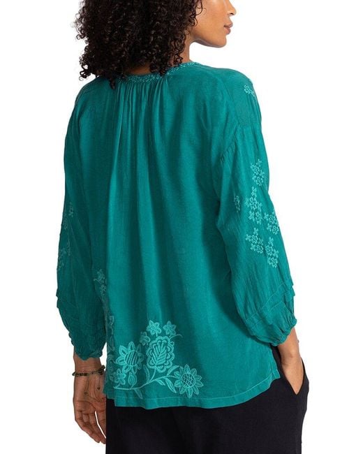 Johnny Was Blue Margot Blouse