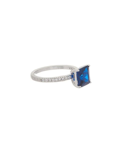 Juvell Blue 18K Plated Topaz Cz Ring