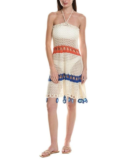 NVLT White Crochet 2-In-1 Skirt & Tube Dress