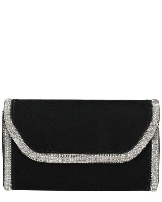 Jessica Mcclintock Black Agnes Sateen Clutch