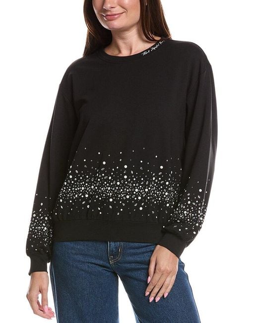 Karl Lagerfeld Black Crystal Pearl Sweatshirt