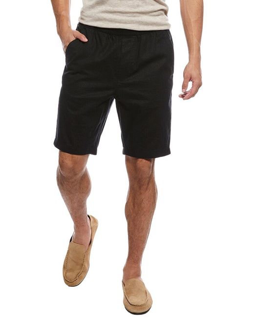 Vince Black Linen-Blend Short for men