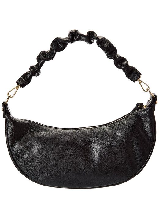 Italian Leather Black Top Handle Satchel