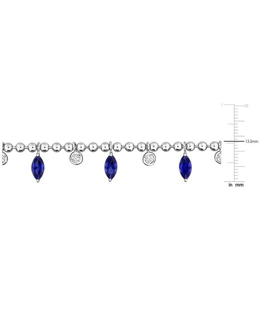 Rina Limor Blue 5.80 Ct. Tw. Lab-Grown Sapphire Necklace