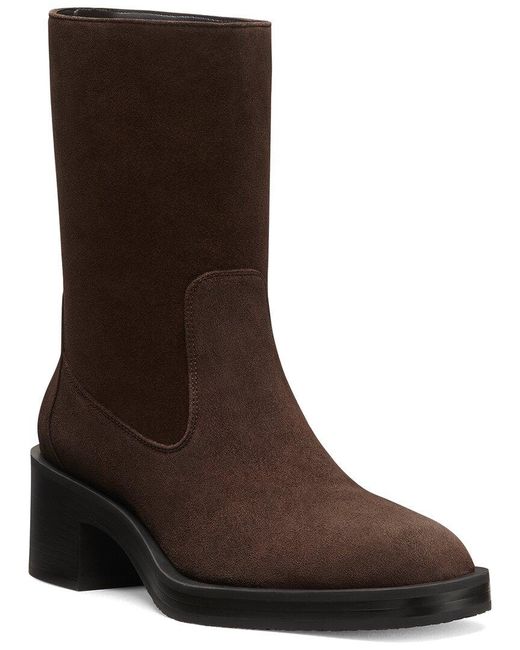 Stuart Weitzman Brown Kaia Suede Bootie