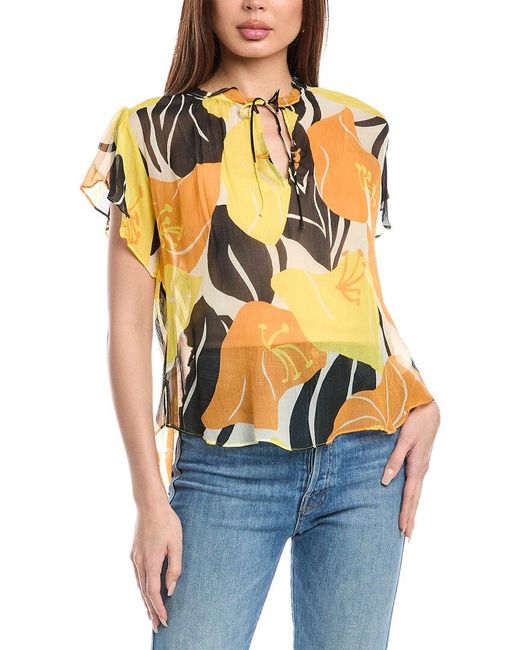 The Kooples Yellow Chiffon Blouse