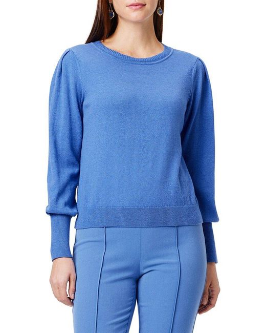 NIC+ZOE Blue Nic+zoe Femme Sleeve Sweater