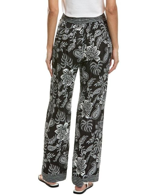 tyler boe Black Gianna Linen-Blend Pant