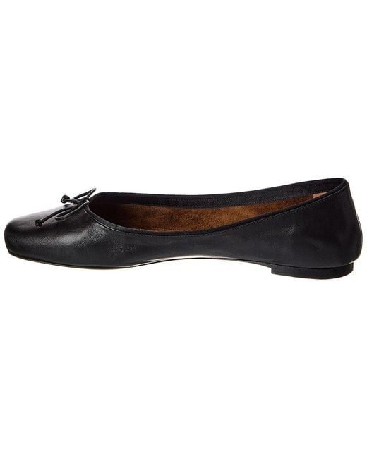 Khaite Black Charlotte Leather Ballerina Flat