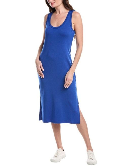 Tommy Bahama Blue Drapey Ponte Midi Dress