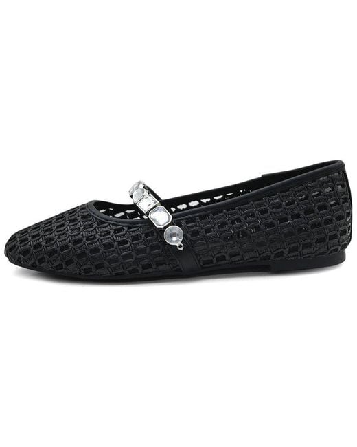 Kenneth Cole Black Zeta Maj Raffia Flat