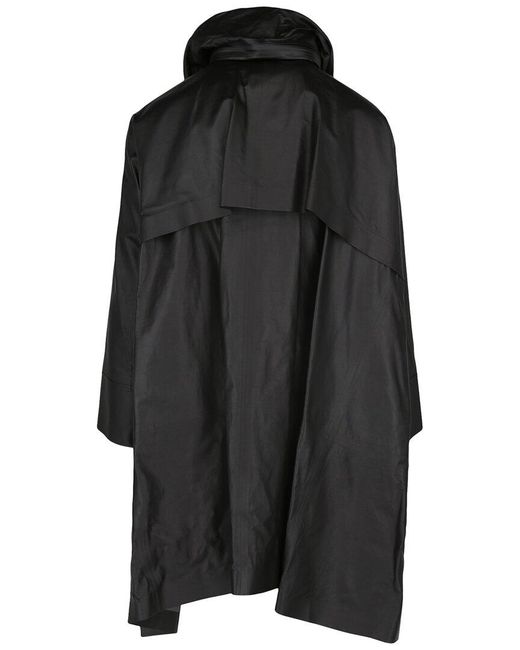 Bottega Veneta Black Oversized Leather Trench Coat for men