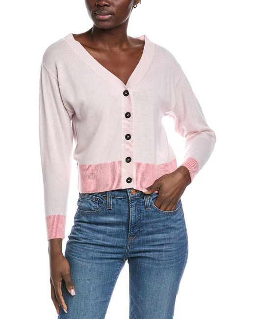 Brodie Cashmere Blue Dropped-Shoulder Wool & Cashmere-Blend Cardigan