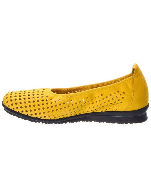 Arche Yellow Barria Leather Flat