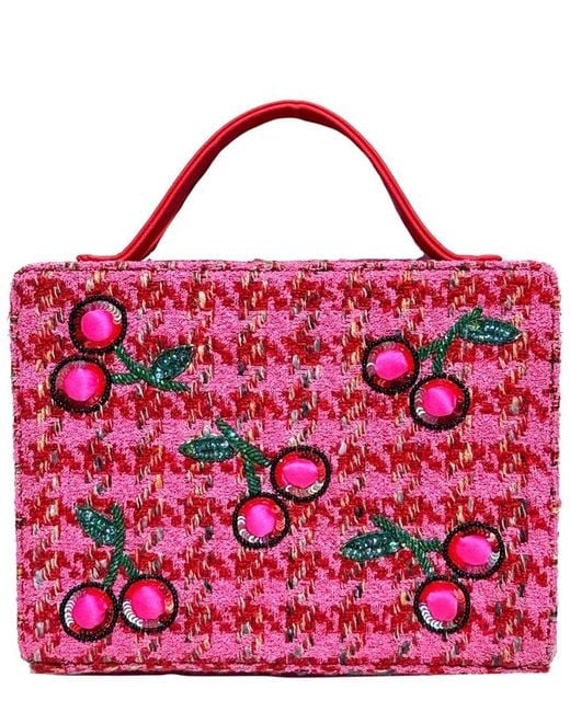 Simitri Hand-Embroidered Sequin Top-Handle Bag