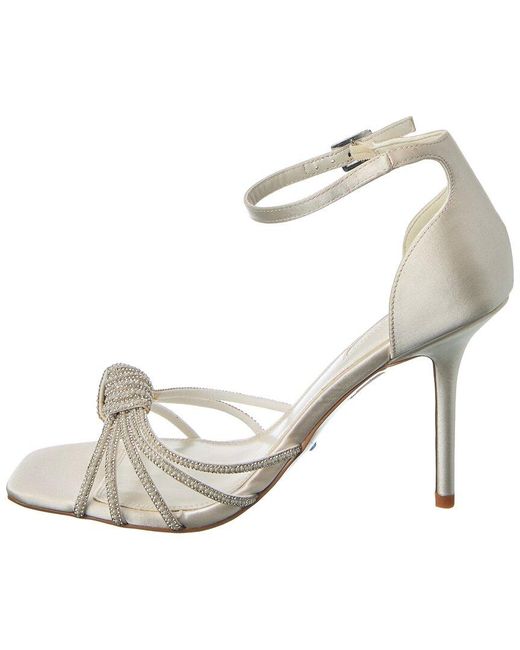Dune White Morellas Satin Heeled Sandal