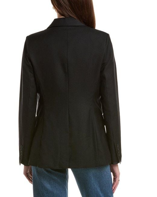 Johnny Was Black Korei Relaxed Wool-Blend Blazer